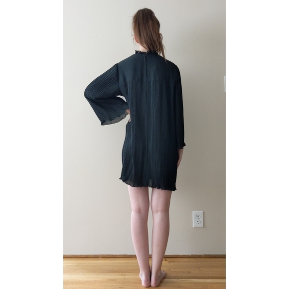 Black Pleated Dress - Picture 3 of 4